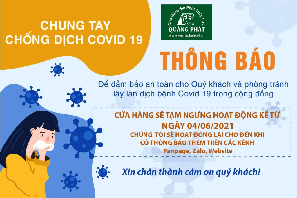 thông báo nghỉ dịch covid